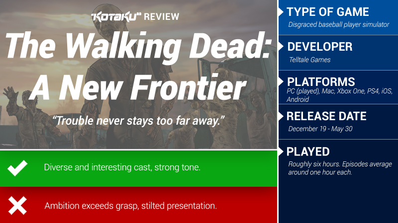 Illustration for article titled The Walking Dead: A New Frontier: The Kotaku Review